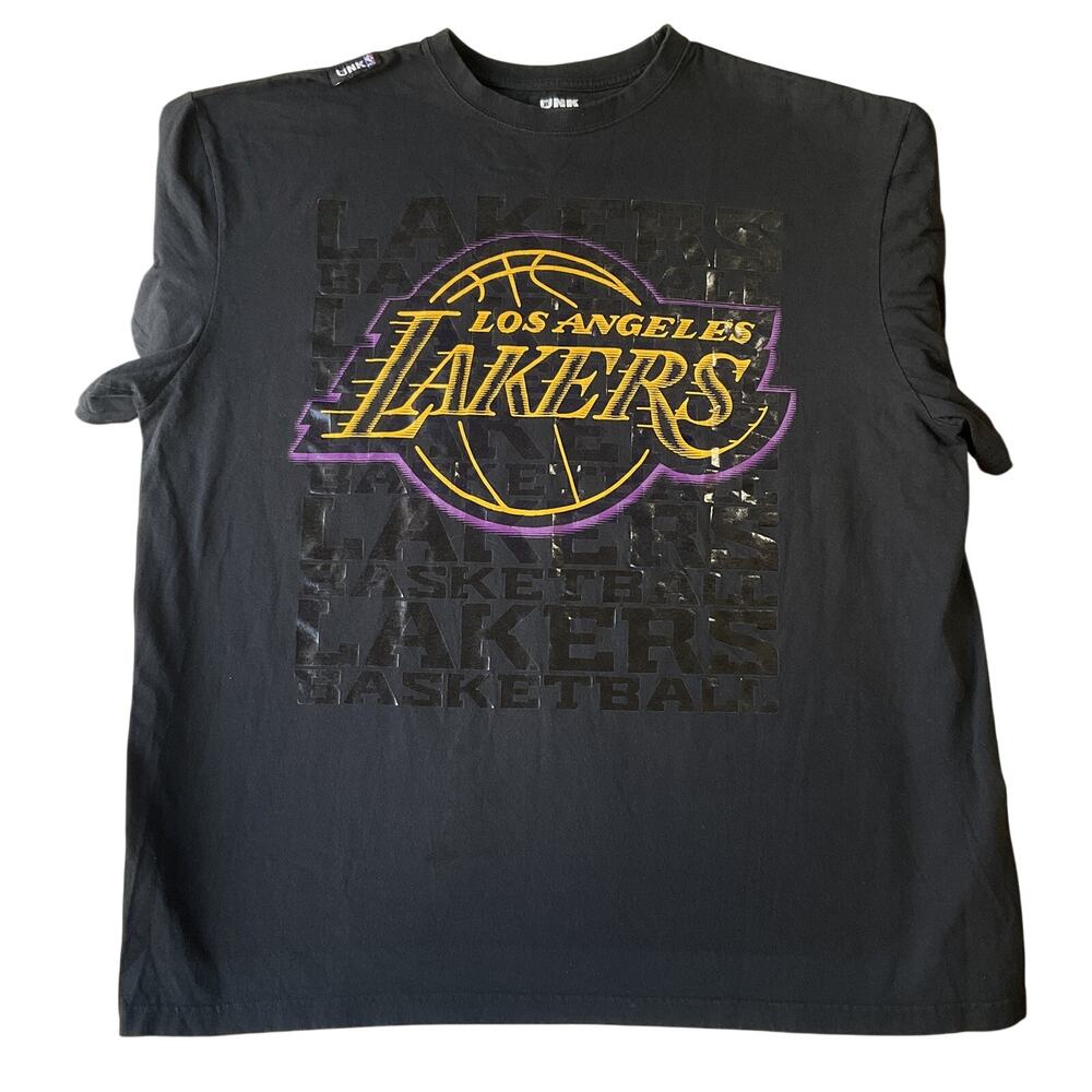 Los Angeles Lakers Men Shirt 2XL Black UNK Graphic Print Lakers Basketball